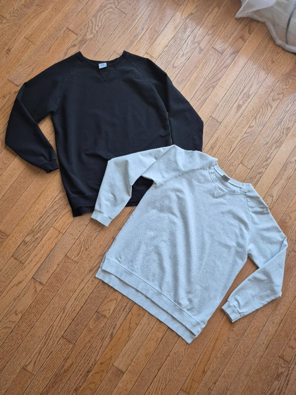 Sweatshirts - Set of 2 Gray and Black Large
